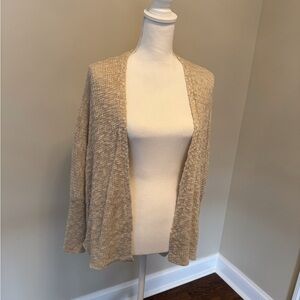 Women's Beige Open-Front Cardigan